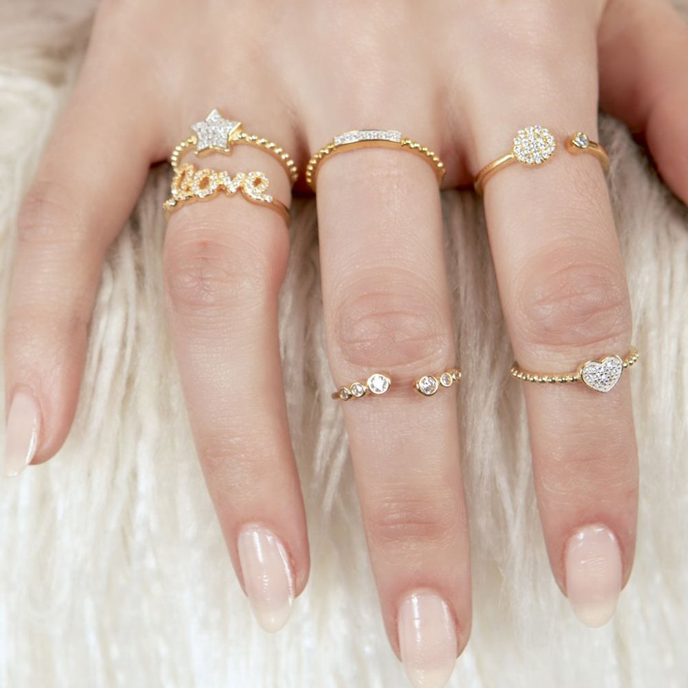 New sterling sliver yellow gold ring